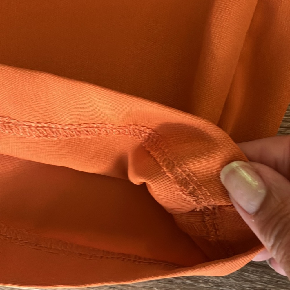 Elegant Orange Jumpsuit with Belted Waist - Picture 6 of 9